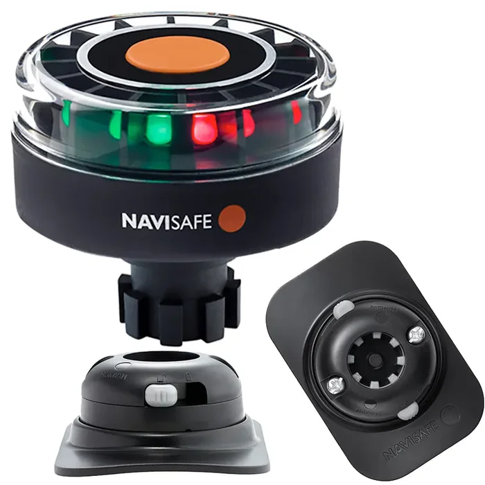 Navisafe Navilight Tricolor 2NM w/Navibolt Base & RIB Mount – Black