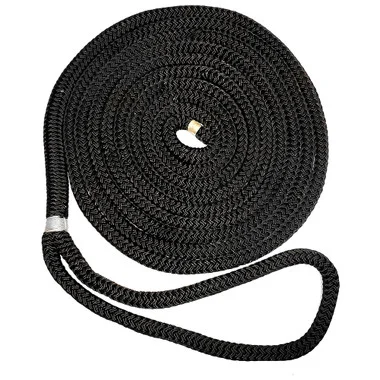 New England Ropes 3/8″ Double Braid Dock Line – Black – 25′