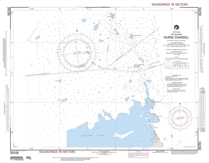 NGA Nautical Chart – 26256 Nurse Channel (West Indies)