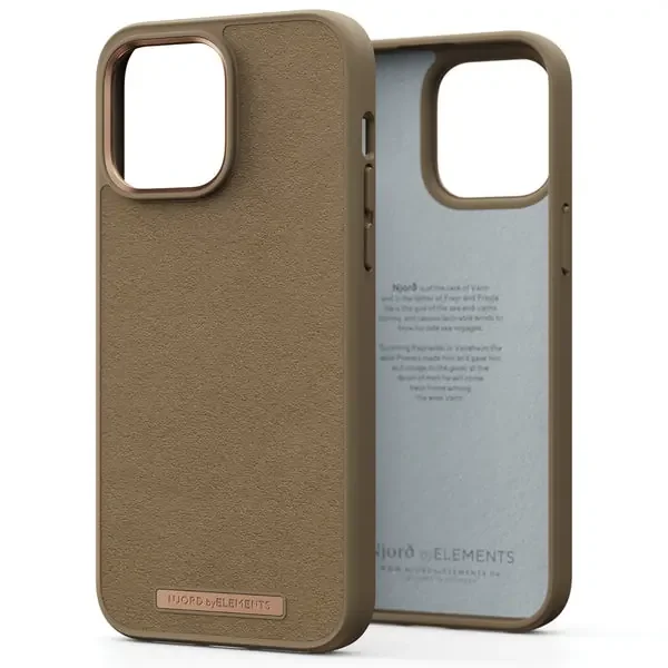 Njord byELEMENTS NA44CM04 Suede Comfort+ Drop-proof Phone Case (iPhone 14 Pro