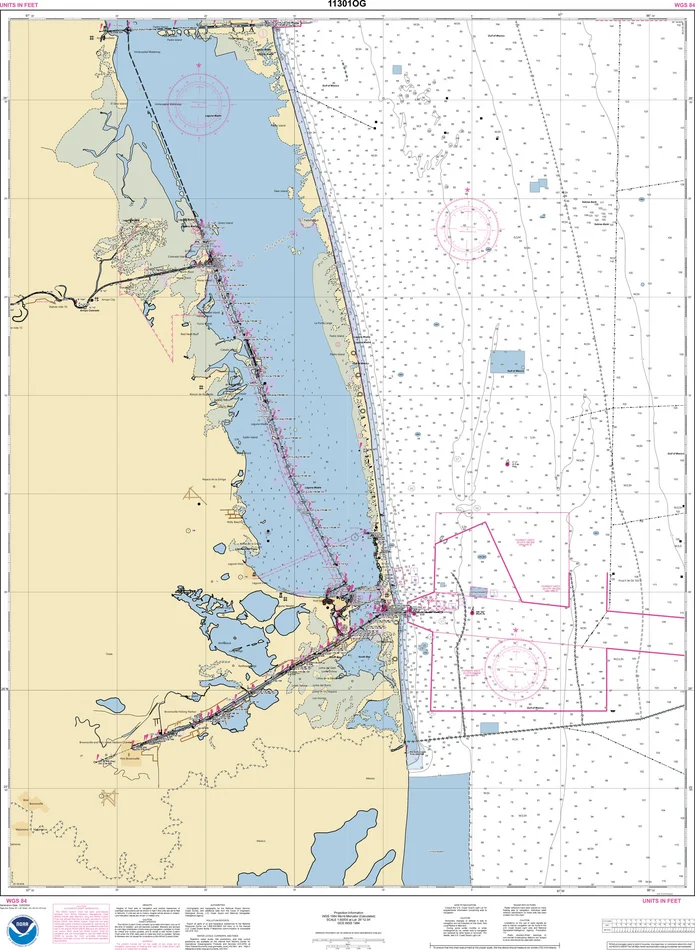 NOAA Nautical Chart – 11301OG Southern part of Laguna Madre
