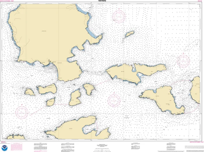 NOAA Nautical Chart – 16478OG Tagalak Island to Great Sitkin Island, Sand Bay-Northeast Cove
