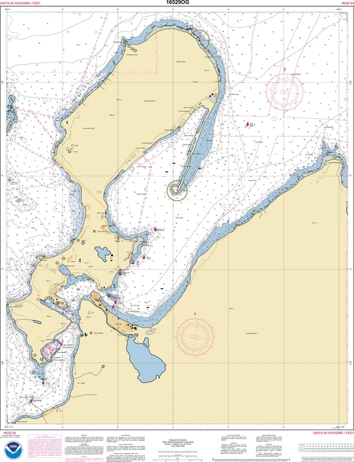 NOAA Nautical Chart – 16529OG Dutch Harbor