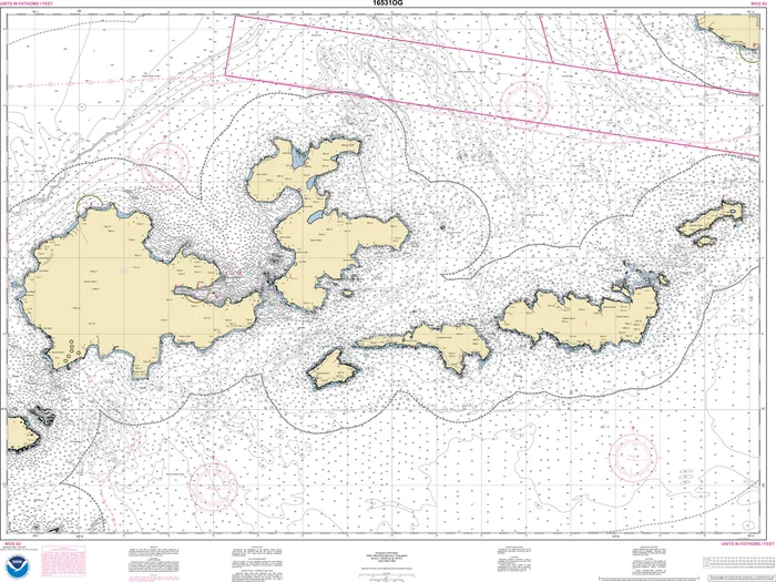 NOAA Nautical Chart – 16531OG Krenitzan Islands