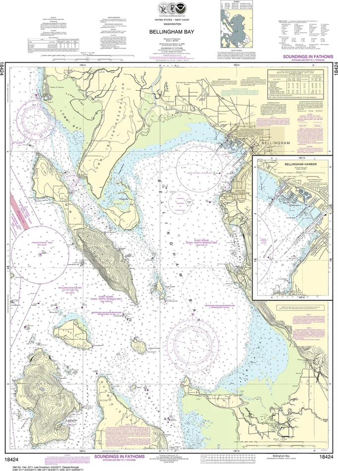 NOAA Nautical Chart – 18424 Bellingham Bay;Bellingham Harbor