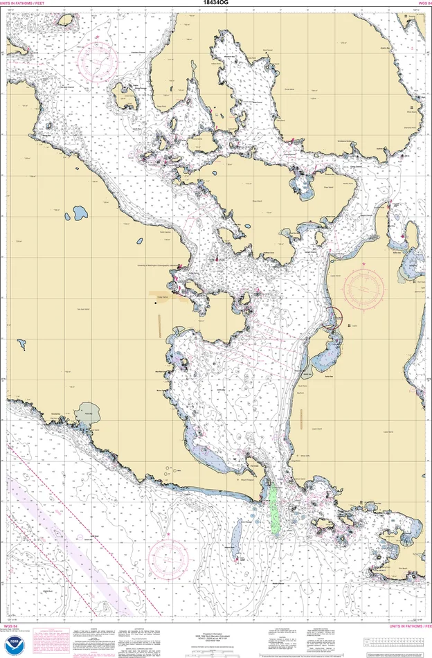 NOAA Nautical Chart – 18434OG San Juan Channel