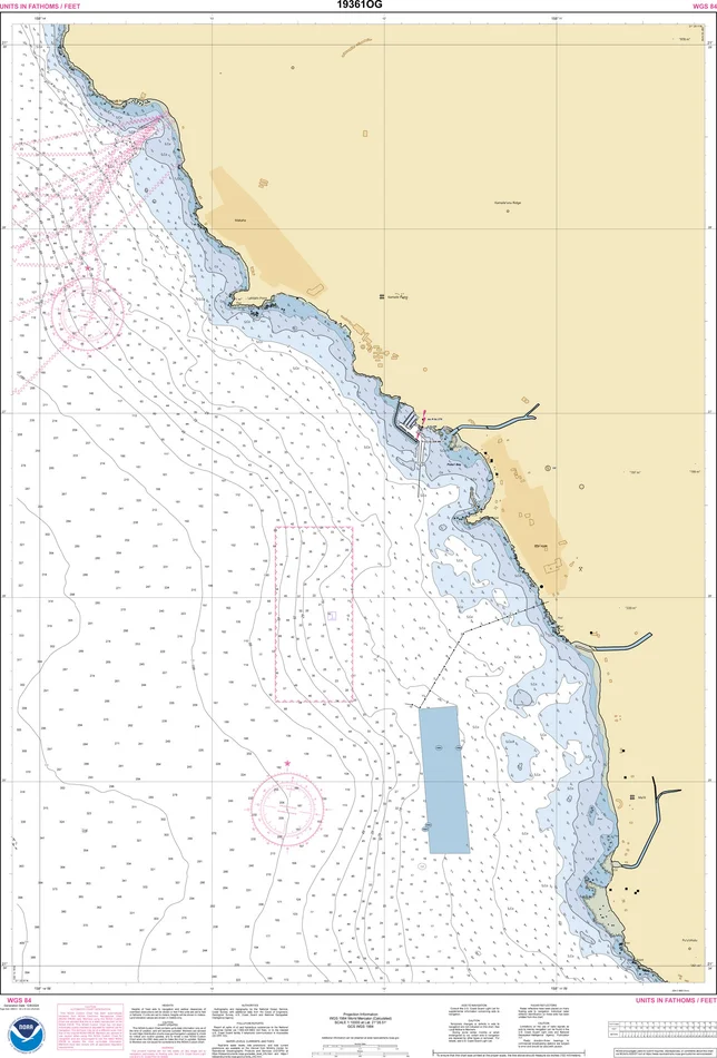 NOAA Nautical Chart – 19361OG Port Wa’ianae Island of Oahu