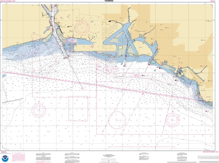 NOAA Nautical Chart – 19369OG Oahu South Coast Approaches to Pearl Harbor