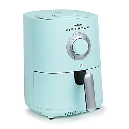 Nostalgia MyMini 1-Qt Air Fryer, 8-13/16″H x 9-7/8″W x 7-13/16″D, Aqua