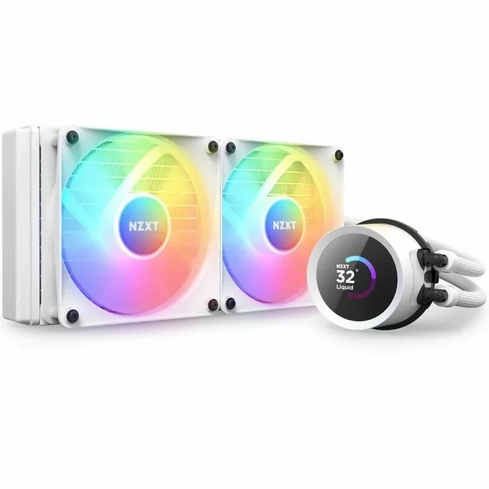 NZXT Kraken 240 RGB 240mm AIO Liquid Cooler with LCD Display and RGB Fans – 1 Pack