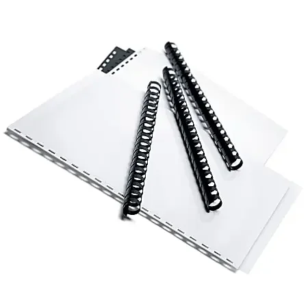 Office Depot® Brand 5/8″ Binding Combs, 125-Sheet Capacity, Black, Pack Of 25