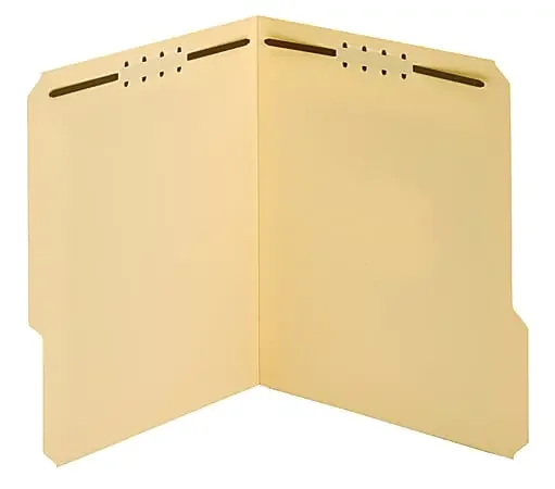 Office Depot® Brand File Folders With Fasteners, 3/4″ Expansion, 8 1/2″ x 11″, Letter, Manila, Box of 25