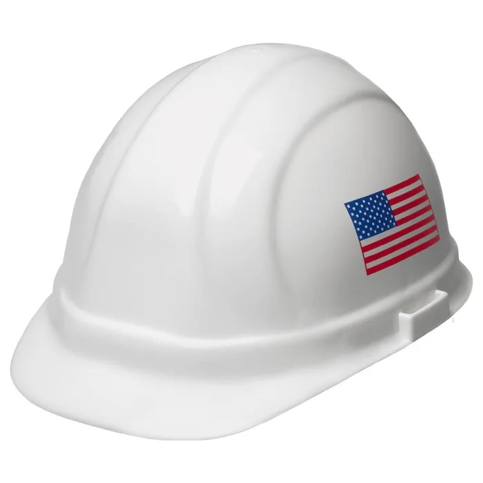 Omega II Hard Hat – White with American Flag 19950