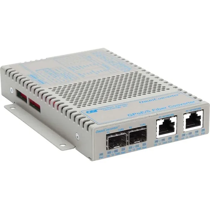 Omniconverter 10/100/1000 Poe Gigabit Ethernet Fiber Media Converter Switch Rj45 Sfp Wide Temp 9419-1-21W