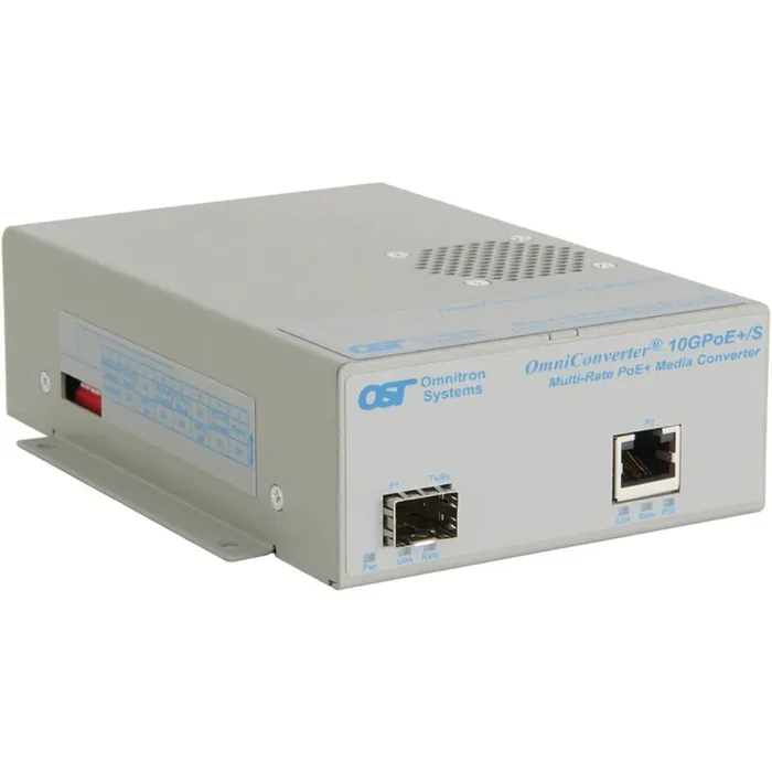 Omnitron Systems OmniConverter 10GPoE+/S 9191-0-11-1 Transceiver/Media Converter
