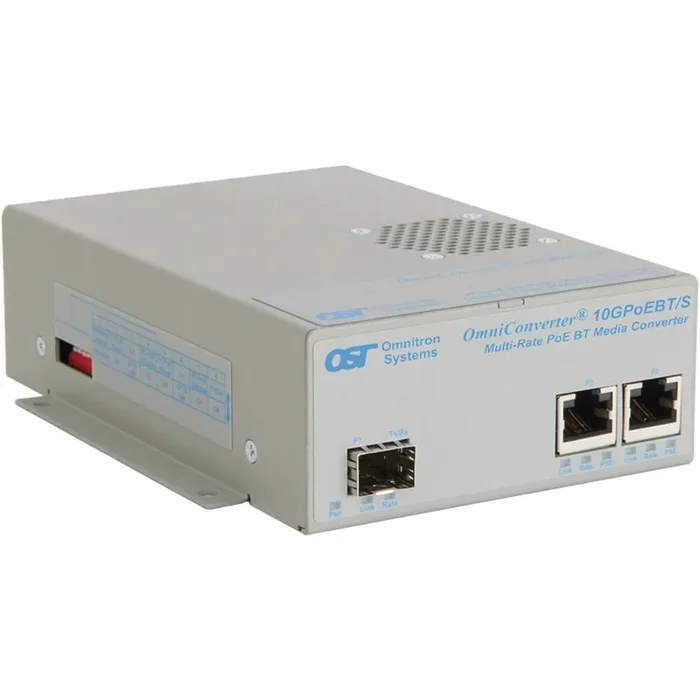 Omnitron Systems OmniConverter 10GPoEBT/S 9194-0-12-2W Transceiver/Media Converter