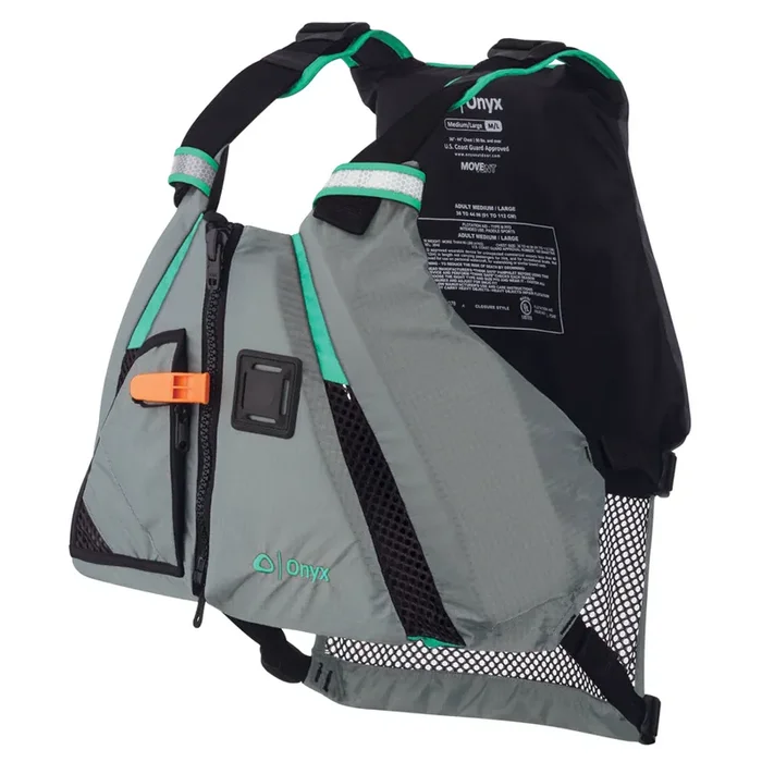 Onyx MoveVent Dynamic Paddle Sports Life Vest – XL/2XL – Aqua