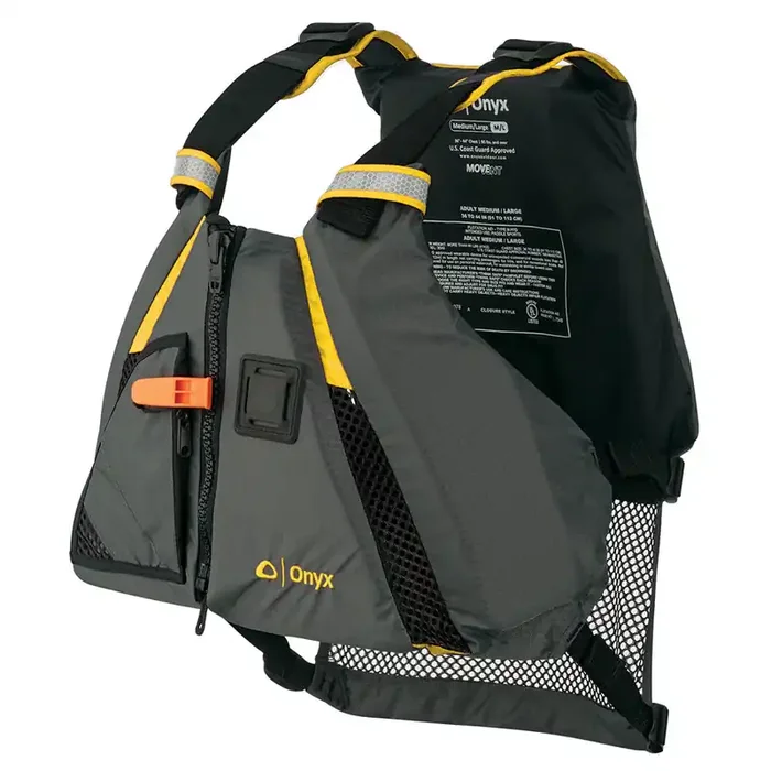 Onyx MoveVent Dynamic Paddle Sports Vest – Yellow/Grey – XS/SM