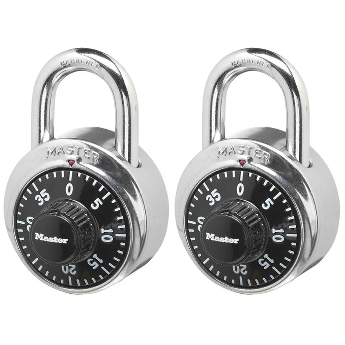 Padlock 1 7/8in Wide Steel Combination Dial 2pk 1500T