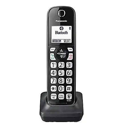 Panasonic® Additional Cordless Phone Handsets For KX-TGD66x Series, Metallic Black, Pack Of 5 Handsets, KX-TGDA66M