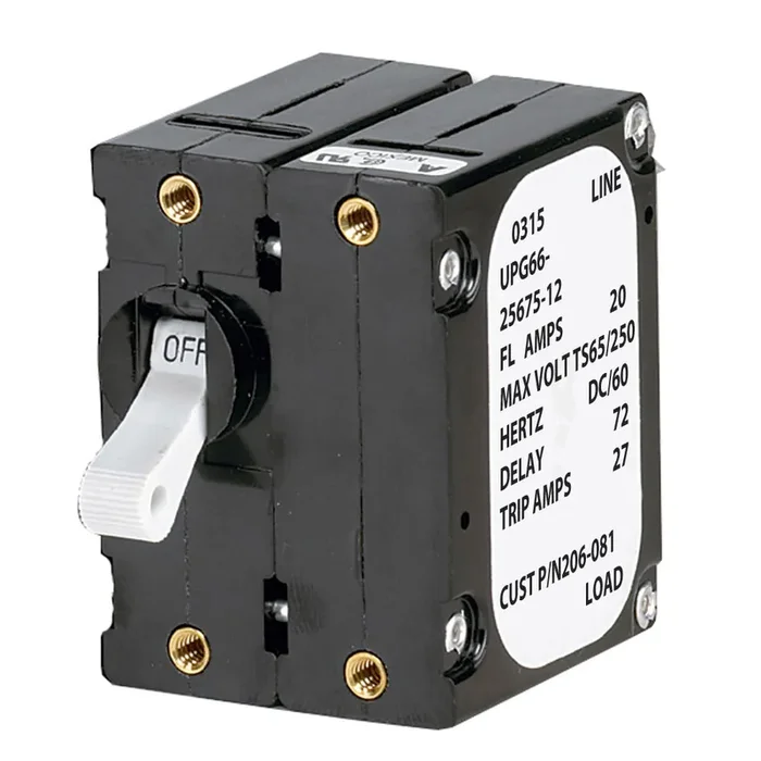 Paneltronics ‘A‘ Frame Magnetic Circuit Breaker – 5 Amps – Double Pole