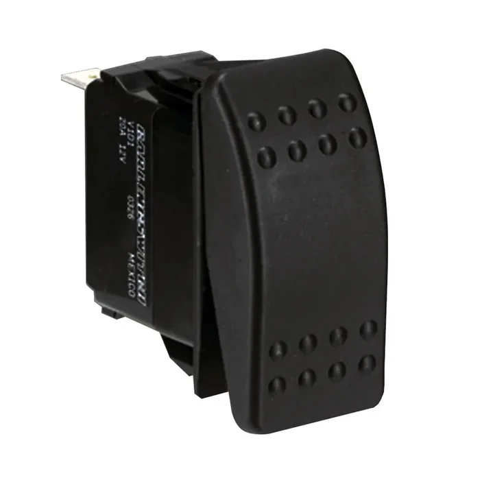 Paneltronics DPDT ON/OFF/ON Waterproof Contura Rocker Switch w/LEDs – Black