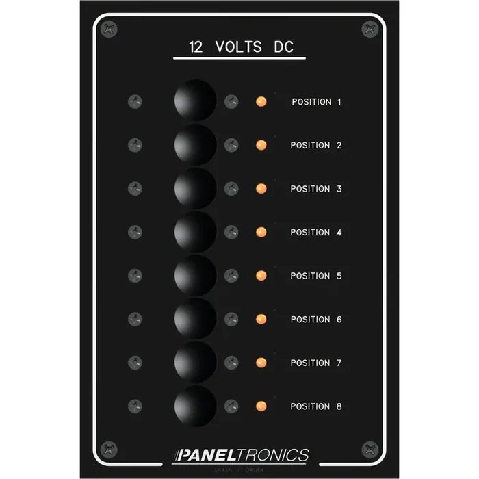 Paneltronics Standard Panel – DC 8 Position Circuit Breaker w/LEDs