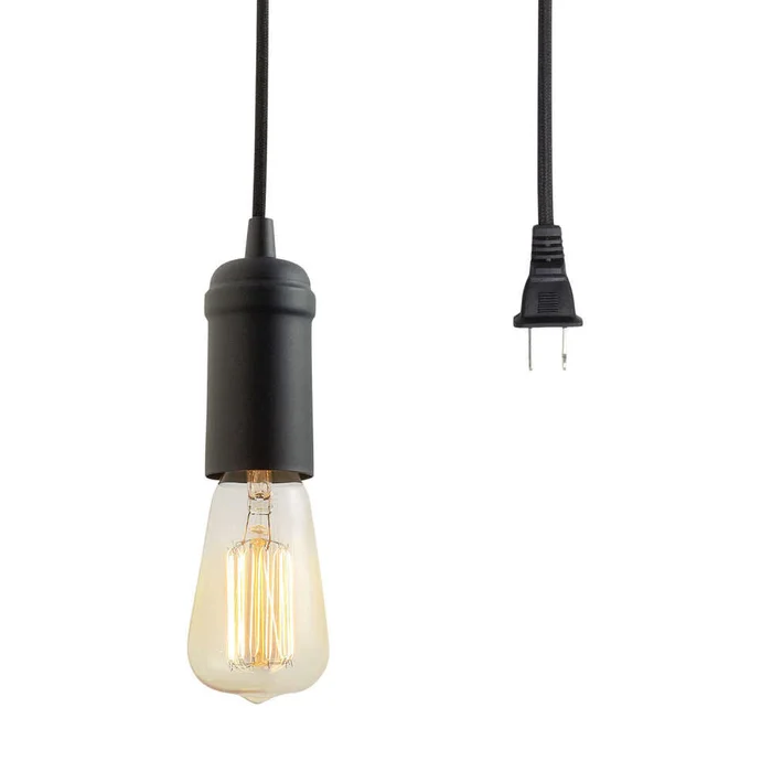 Pendant Light Matte Black 60W E26 2 in 1 1 Light 3000166