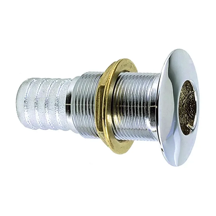 Perko 5/8″ Thru-Hull Fitting f/ Hose Chrome Plated Bronze MADE IN THE USA