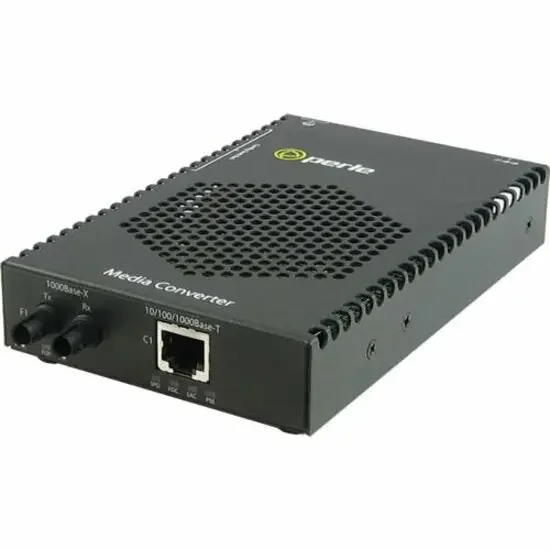 Perle S-1110P-S2St10-Xt – 10/100/1000 Industrial Temperature Poe Media Converter