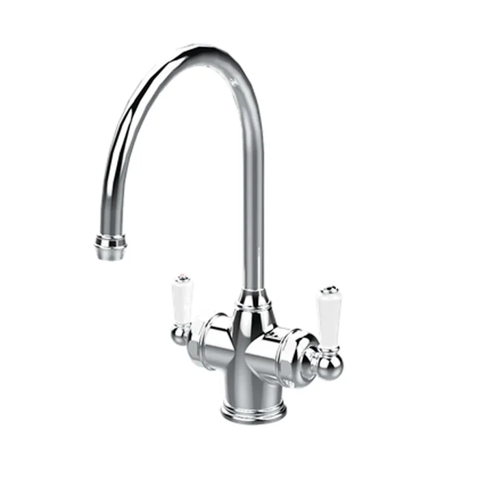 PERRIN & ROWE 1937 POLARIS 3-IN-1 INSTANT HOT SINK MIXER Pewter
