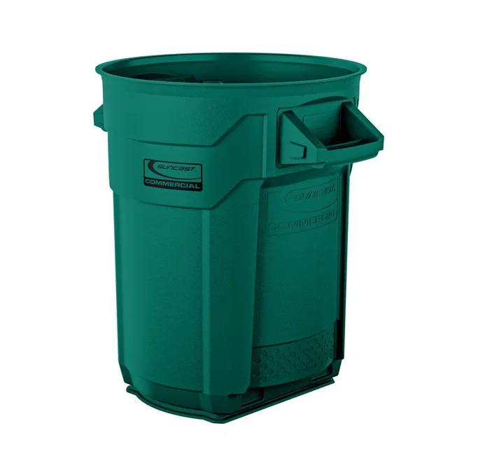 Plastic Utility Trash Can – 20 Gallon Green BMTCU20G