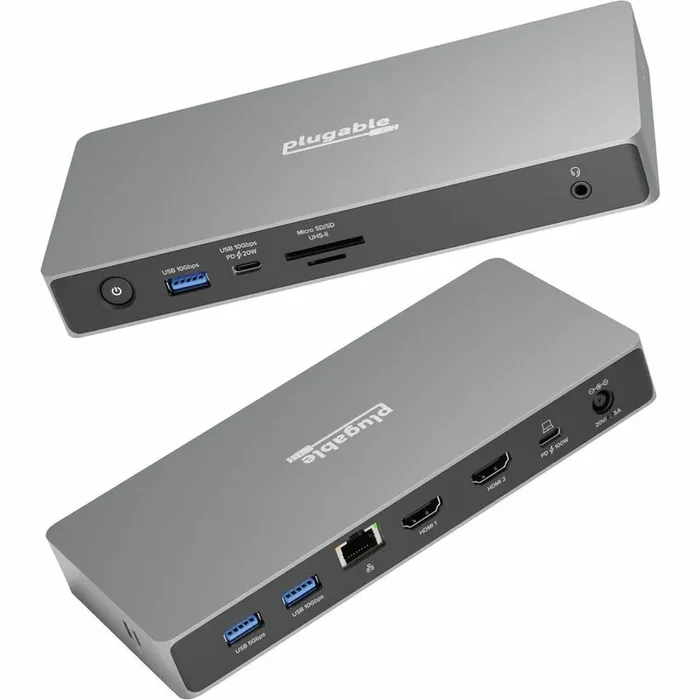 Plugable 11-in-1 USB C Docking Station Dual Monitor – USB4 100W Laptop Charging Dock for