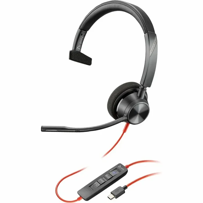 Poly Blackwire 3310-M Microsoft Teams Certified USB-C Headset – Mono – USB Type C,