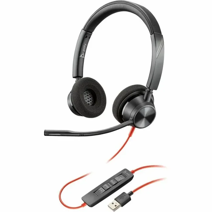 Poly Blackwire 3320 USB-A Headset TAA – Stereo – Mini-phone (3.5mm) USB Type A – Wired – 3