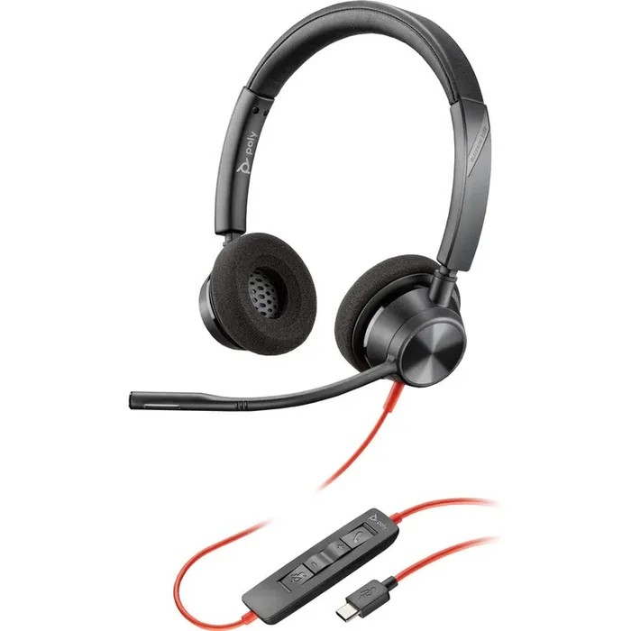 Poly Blackwire 3320 USB-C Headset – Stereo – USB Type C – Wired – 32 Ohm – 20 Hz – 20 kHz