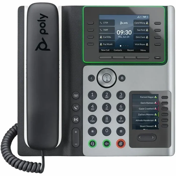 Poly Edge E400 IP Phone – Corded – Corded – Desktop – TAA Compliant – VoIP – 2 x Network