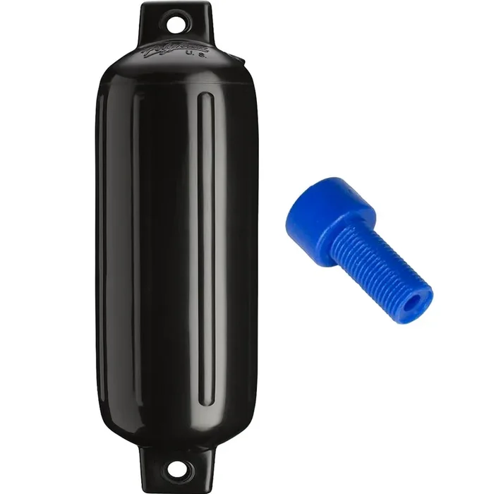 Polyform G-4 Twin Eye Fender 6.5″ x 22″ – Black w/Adapter