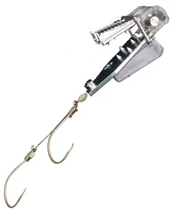 Pro-Troll Roto Chip – #5a Chrome, Tandem Barbless Hooks, 40-lb 7 Foot Leader