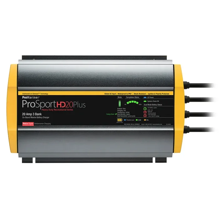 ProMariner ProSportHD 20 Plus Global Gen 4 – 20 Amp – 3-Bank Battery Charger