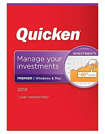 Quicken® Premier 2019 Personal Finance Software, For PC/Mac®, Disc