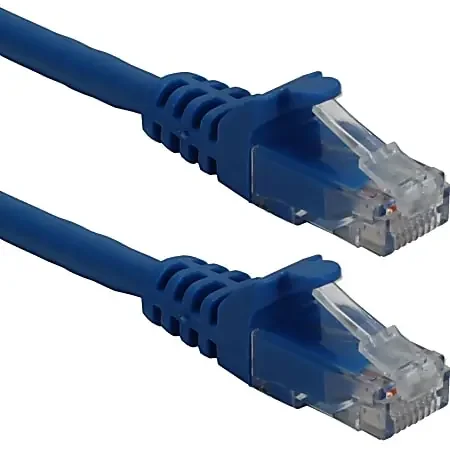 QVS 25ft CAT6A 10Gigabit Ethernet Blue Patch Cord – 25 ft Category 6a Network Cable – CC715A25BL