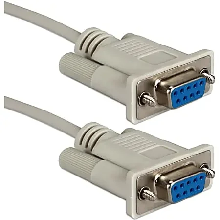 QVS Null modem cable – DB-9 Female Serial – DB-9 Female Serial – 10ft