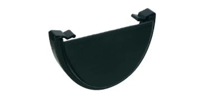 RAINWATER COMMERCIAL DEEP GUTTER EXT STOP END BLK