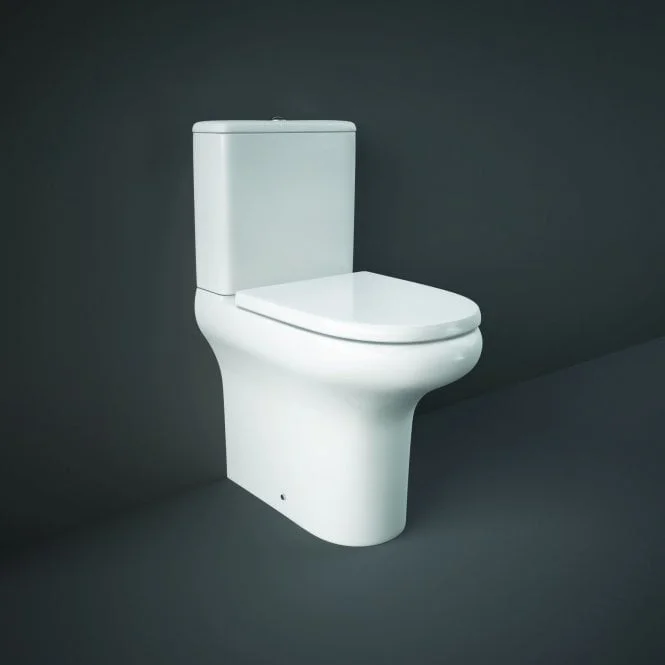 RAK-Compact Close Coupled Closed Back Comfort Height 45cm WC Pan, Cistern and Soft Close Seat