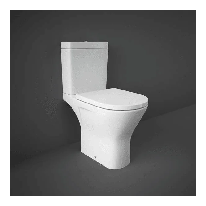 Resort Maxi Close Coupled Comfort Height Open Back Toilet and Soft Close Seat