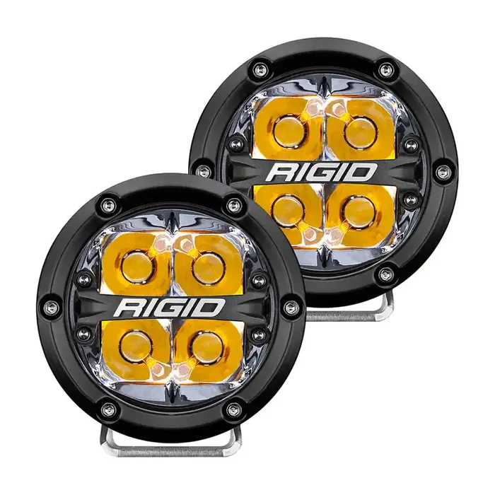 RIGID Industries 360-Series 4″ LED Off-Road Spot Beam w/Amber Backlight – Black Housing