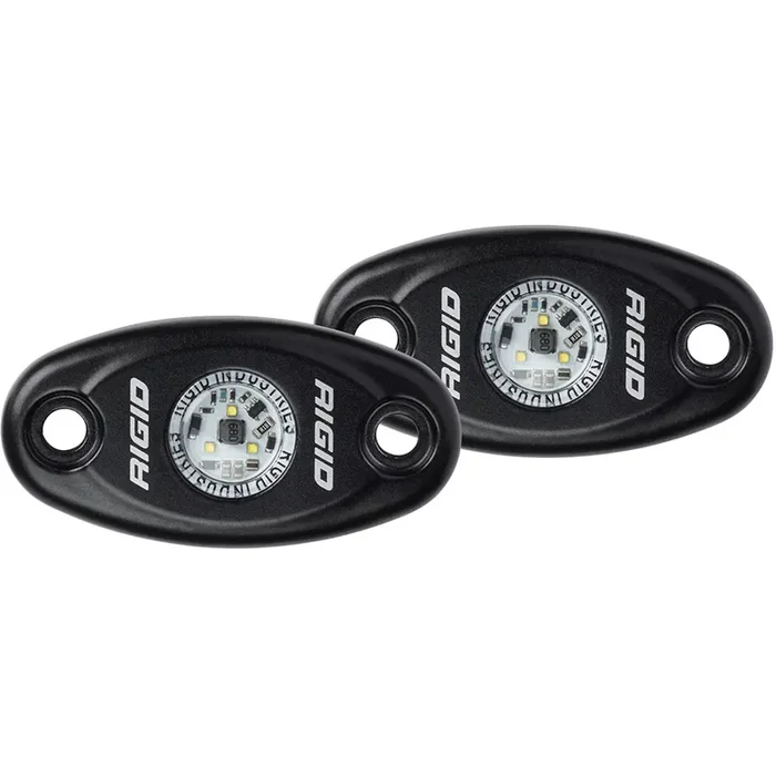 RIGID Industries A-Series Black High Power LED Light – Pair – Red