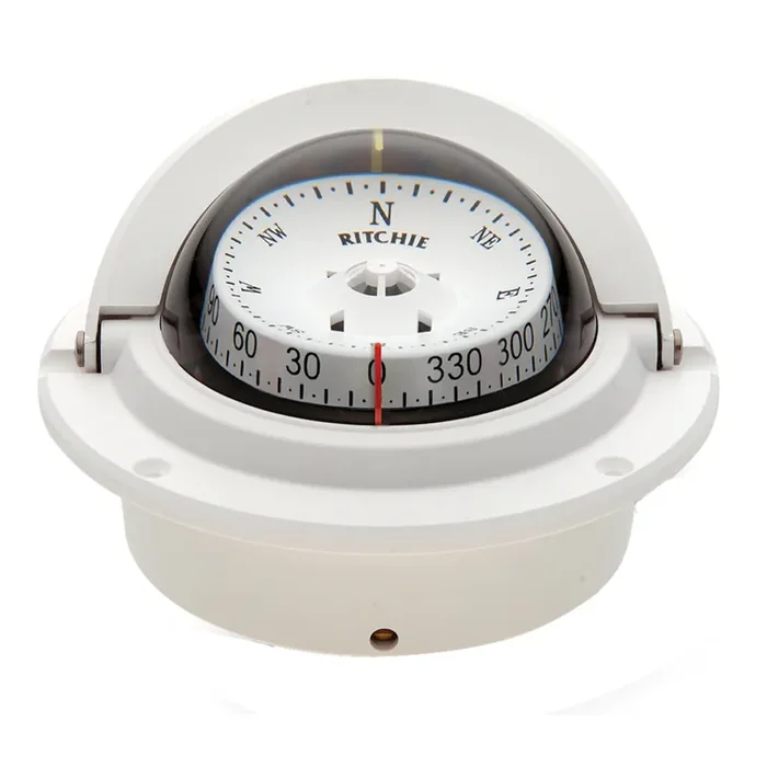 Ritchie F-83W Voyager Compass – Flush Mount – White