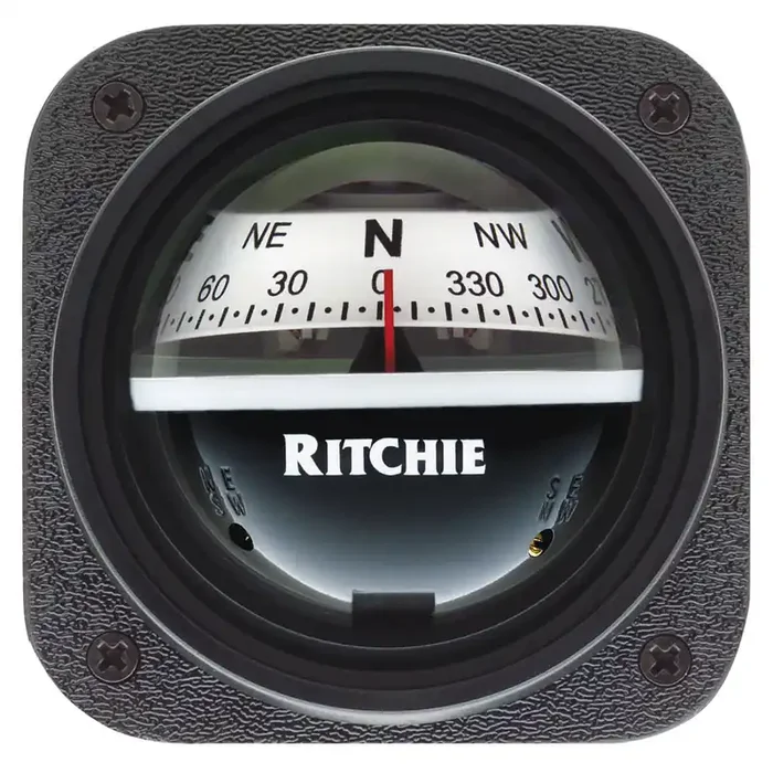 Ritchie V-527 Kayak Compass – Bulkhead Mount – White Dial